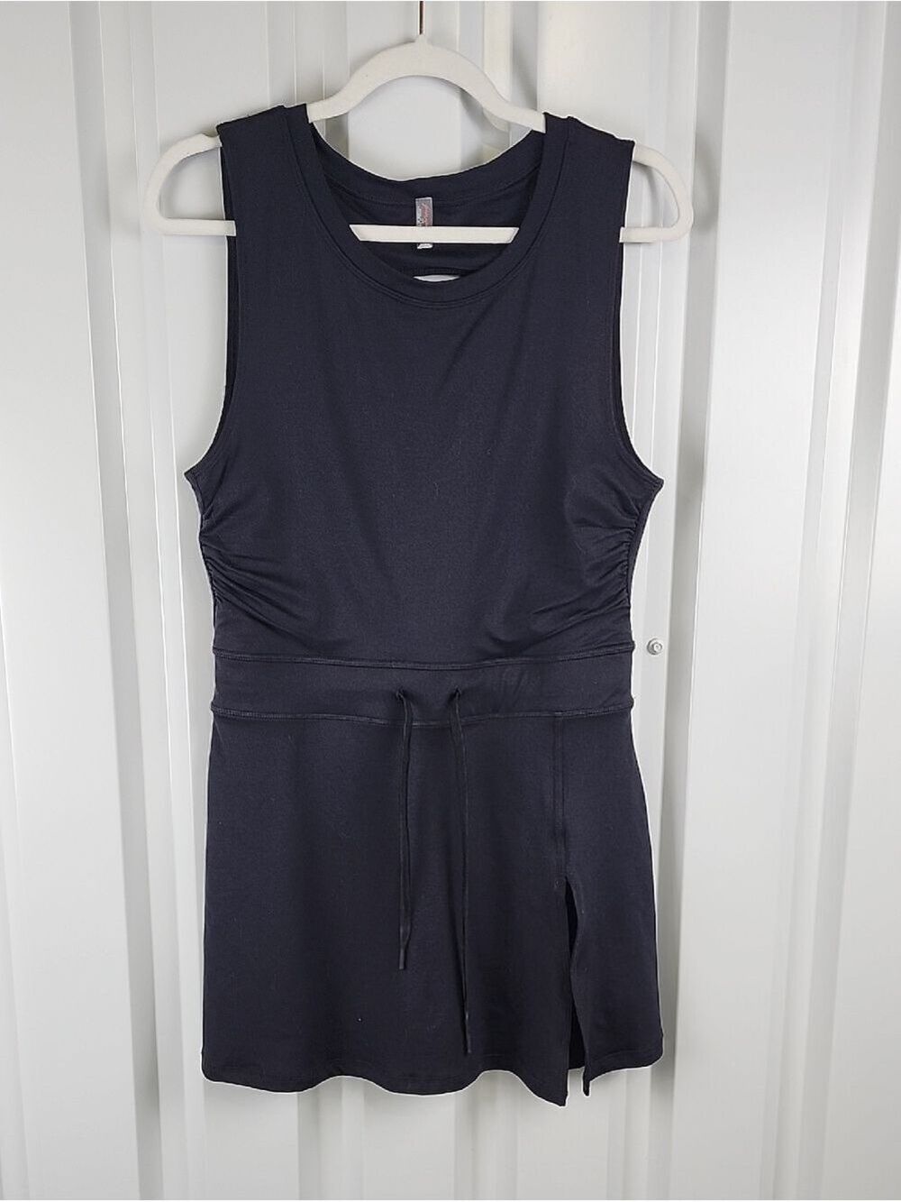 FP Movement Easy Does It Sleeveless Black Drawstring Waist Dress Skort Sz Large